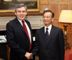 Foto : nsky PM Wen Jiabao  a Britsk PM Gordon Brown poas veere v Londne