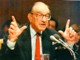 Foto : Alan C. Greenspan (* 6. marec 1926, New York) je americk ekonm a bval f americkho Federlneho rezervnho systmu (Fed).