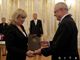 Foto : PM Iveta Radi�ov� a Ivan Ga�parov� Slovak President