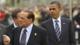 Foto : Americk prezident Barack Obama a Silvio Berlusconi .UPI