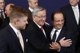 Foto : Robert Fico, f euroskupiny Juncker a franczsky prezident Hollande.
 
Foto: TASR/AP

